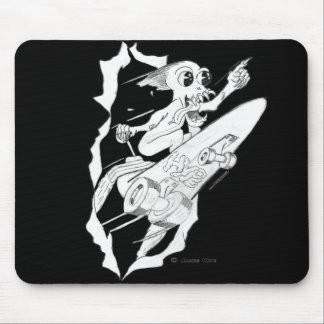 Tapis De Souris EXAGÉRATION : Planche à roulettes propulsée par