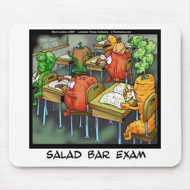 Tapis De Souris Examen drôle du bar à salades (Devant)