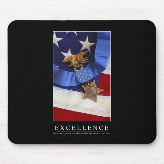Tapis De Souris Excellence : Citation inspirante (Devant)
