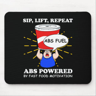 Tapis De Souris Exercice Amusant Abs Fast Food Gym entraînement Bo