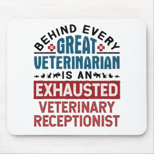 Tapis De Souris Exhausted Veterinary Receptionist