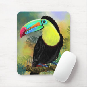 Tapis De Souris Exotic Tropical Toco Toucan Bird - Painting Migned