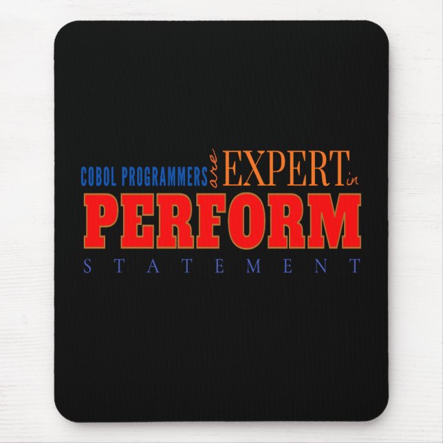Tapis De Souris Expert COBOL Déclaration Perform Classique de Coda (Devant)