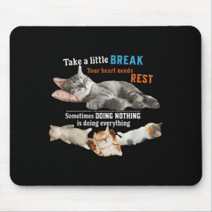 Tapis De Souris Expert en sieste certifié Mème de chat paresseux d