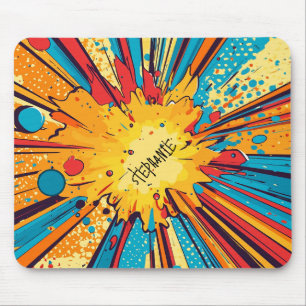 Tapis De Souris Explosion d'art pop de style comique (11)