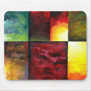 Tapis De Souris Expressionnisme Modèle Abstrait coloré moderne