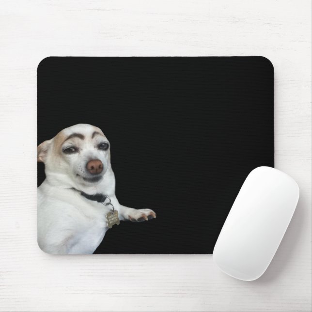Tapis De Souris Eyebrow Chien Mème Souris Pad (Avec souris)