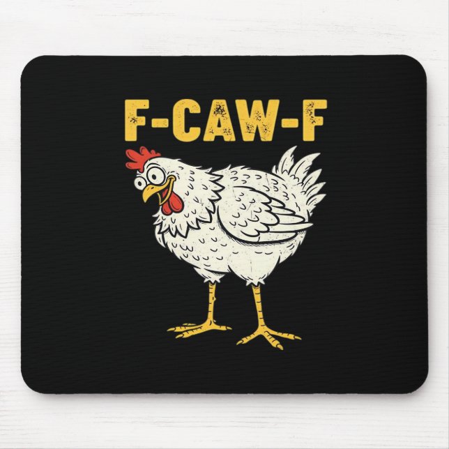 Tapis De Souris F-Caw-F Chicken Classic Retro Cool (Devant)