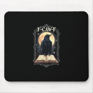 Tapis De Souris F-Caw-F Corbeau Drôle Halloween Corbeau Lune