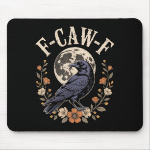 Tapis De Souris F-caw-f Funny Crows Nuit Amoureux des oiseaux Hall