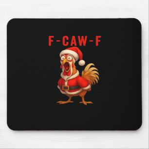 Tapis De Souris F-Caw-F Poulet de Noël drôle essentiel
