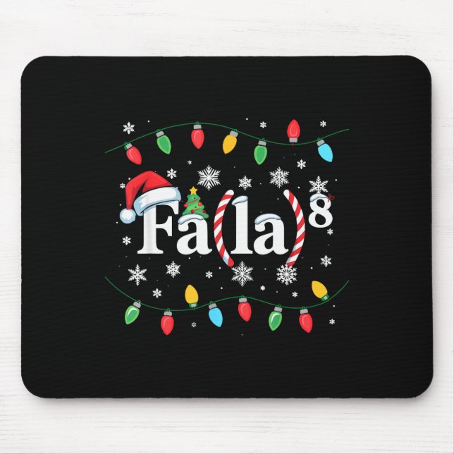 Tapis De Souris Fa (la) 8 Funny Christmas Santa Fa La Math Teacher (Devant)