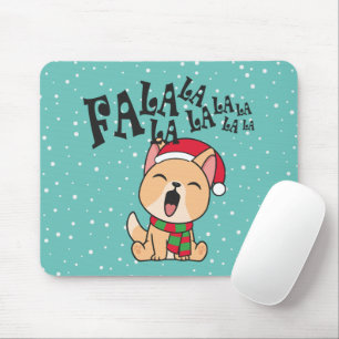 Tapis De Souris Fa La La La La Christmas Chant Chien   Mousepad