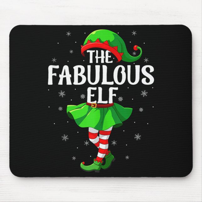Tapis De Souris Fabulous Elf Christmas Girls Women Elf Squad Xmas  (Devant)