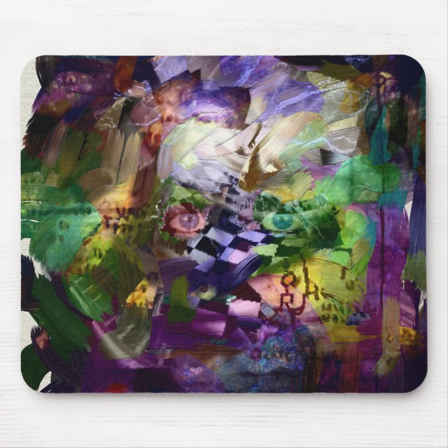 Tapis De Souris Face Abstraite avec symboles (Devant)