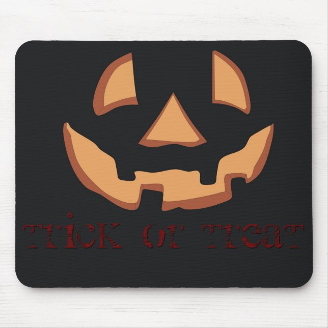 Tapis De Souris Face citrouille pour Halloween (Devant)