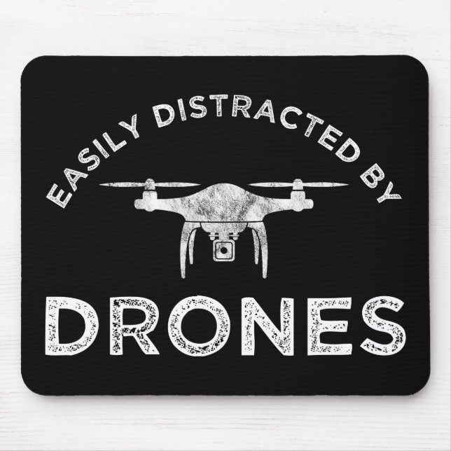 Tapis De Souris Facilement Distrait Par Les Drones (Devant)