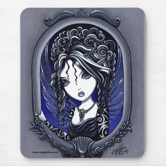 Tapis De Souris Faery élégant foncé de tatouage d'Athéna (Devant)