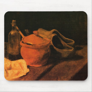 Tapis De Souris Faïence, Bouteille et Sabots par Vincent van Gogh