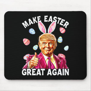 Tapis De Souris Faire à nouveau grande Pâques Lapin Printemps Chas