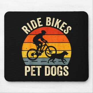 Tapis De Souris Faire du vélo avec les chiens de compagnie citatio