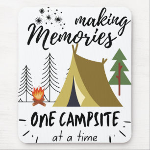 Tapis De Souris Faire Souvenir Un Camping À La Fois Camping