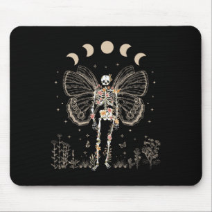 Tapis De Souris Fairy Grunge Fairycore Papillon esthétique Skeleto