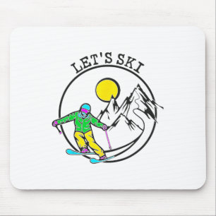 Tapis De Souris Faisons du Ski Trucs de Ski Cool Pour Hommes Drôle