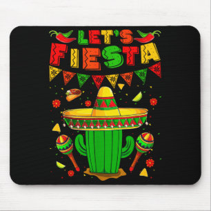 Tapis De Souris Faisons la fête cinco de mayo cactus & sombrer