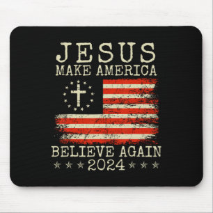 Tapis De Souris Faites à l'Amérique croire à nouveau 2024 Patrioti