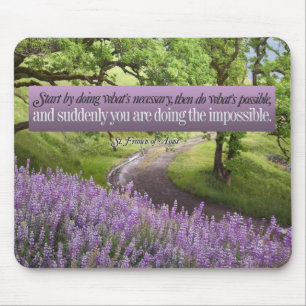 Tapis De Souris Faites la citation de motivation impossible