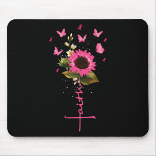 Tapis De Souris Faith Cross Cancer du sein Sensibilisation Don chr