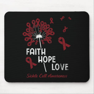 Tapis De Souris Faith Hope Love Sickle Cell Awareness 1