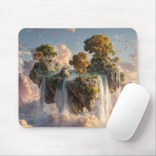 Tapis De Souris Falaises flottantes surréalistes avec cascades