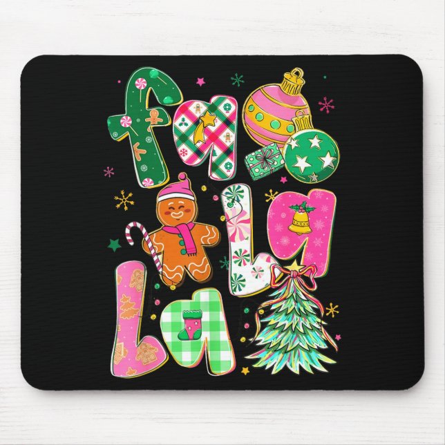 Tapis De Souris Falala Sublimation Gingerbread Preppy Christmas Co (Devant)