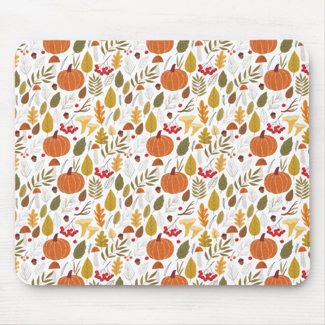 Tapis De Souris Fall Pumpkin Pattern Mouse Pad (Devant)