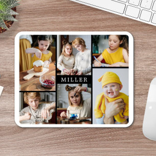Tapis De Souris Famille blanche noire puissante 6 Collage photo