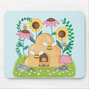 Tapis De Souris Famille d'Abeilles à Miel