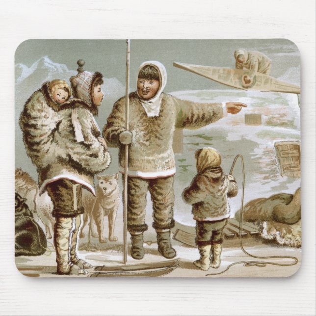 Tapis De Souris Famille esquimaude (Devant)