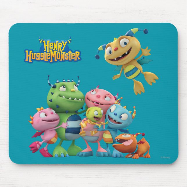 Tapis De Souris Famille Hugglemonster (Devant)