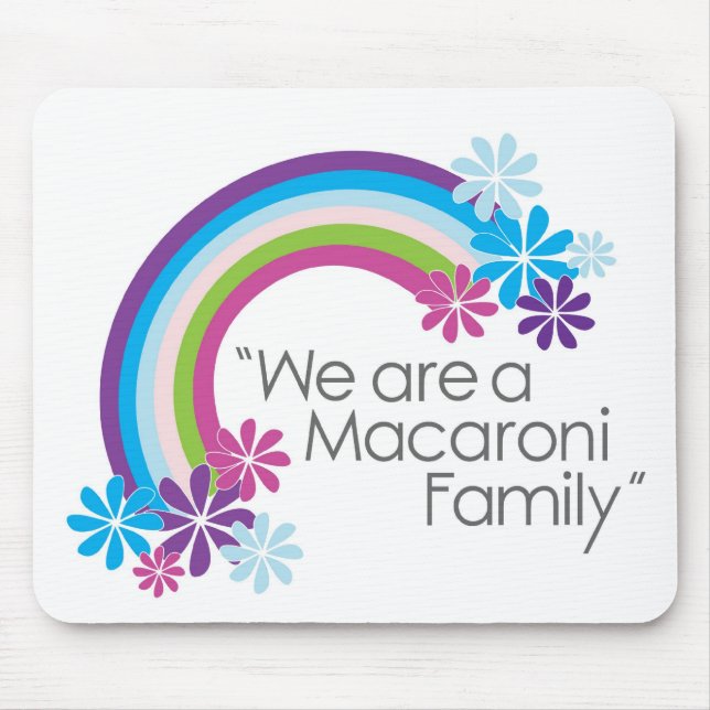 Tapis De Souris Famille Mousepad de macaronis (Devant)