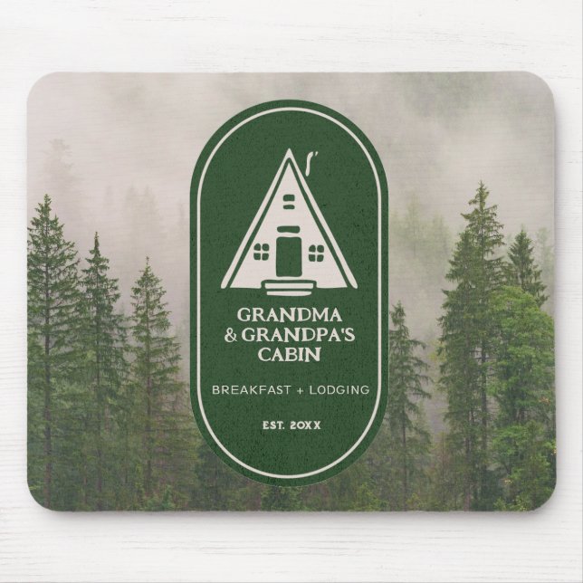 Tapis De Souris Famille personnalisée Un cadre Cabine A frame (Devant)