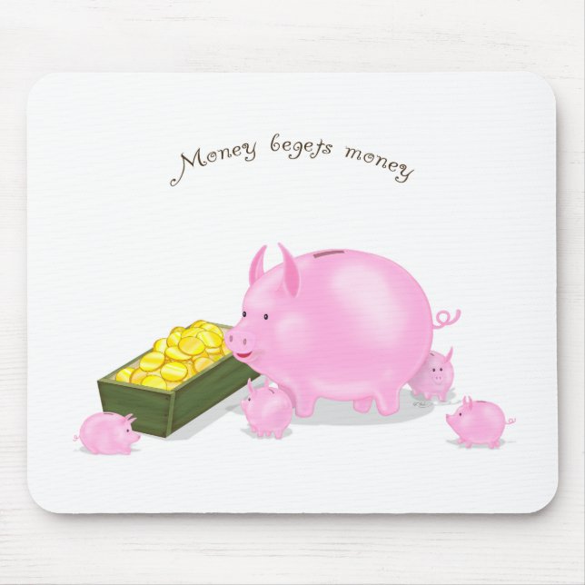 Tapis De Souris Famille Piggy Bank (Devant)