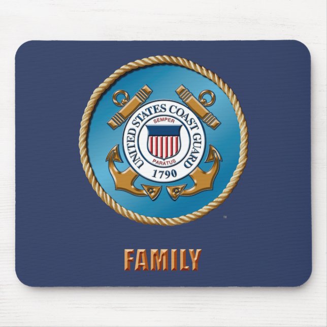 Tapis De Souris Famille USCG Mousepad (Devant)