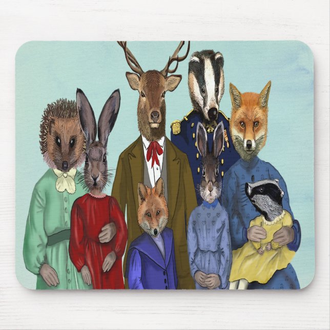 Tapis De Souris Famille Woodland (Devant)