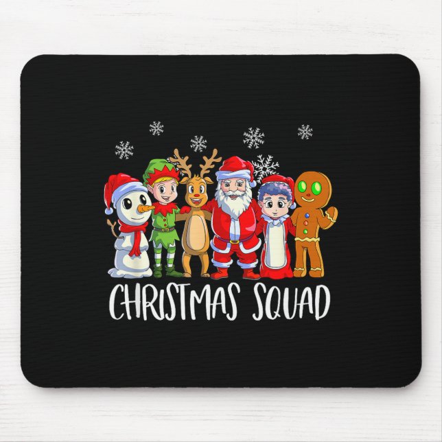 Tapis De Souris Family Matching Christmas Squad Santa Reindeer Elf (Devant)