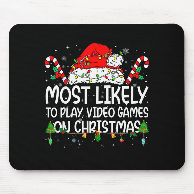 Tapis De Souris Family Matching Most Likely To Play Video Games On (Devant)