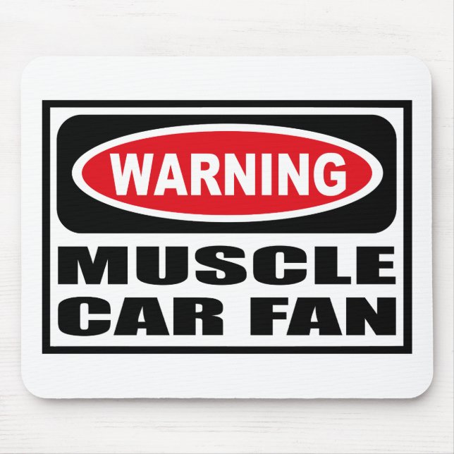 Tapis De Souris FAN Mousepad de VOITURE de MUSCLE d'avertissement (Devant)