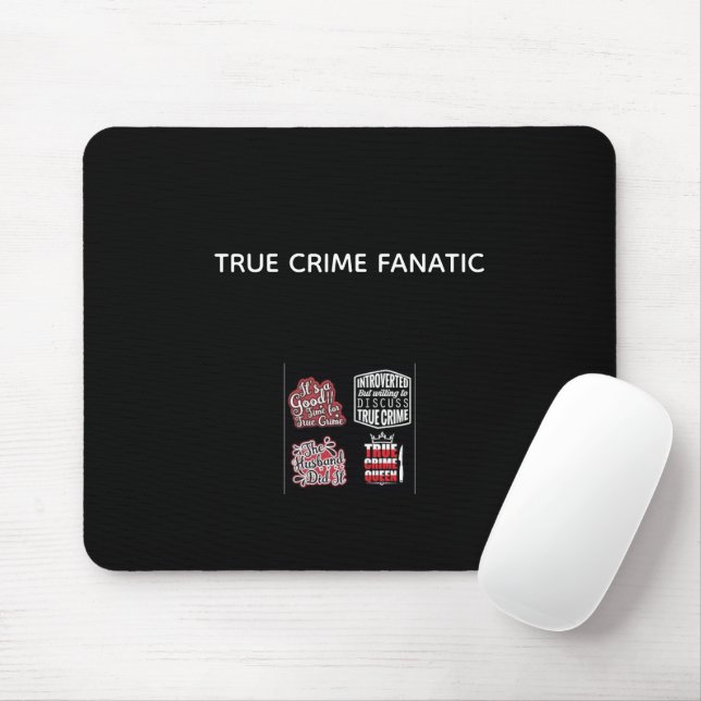 Tapis de souris fanatique de vrais crimes (Avec souris)