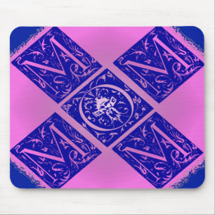 Tapis De Souris Fancy Mama Texte en Blue and Purple